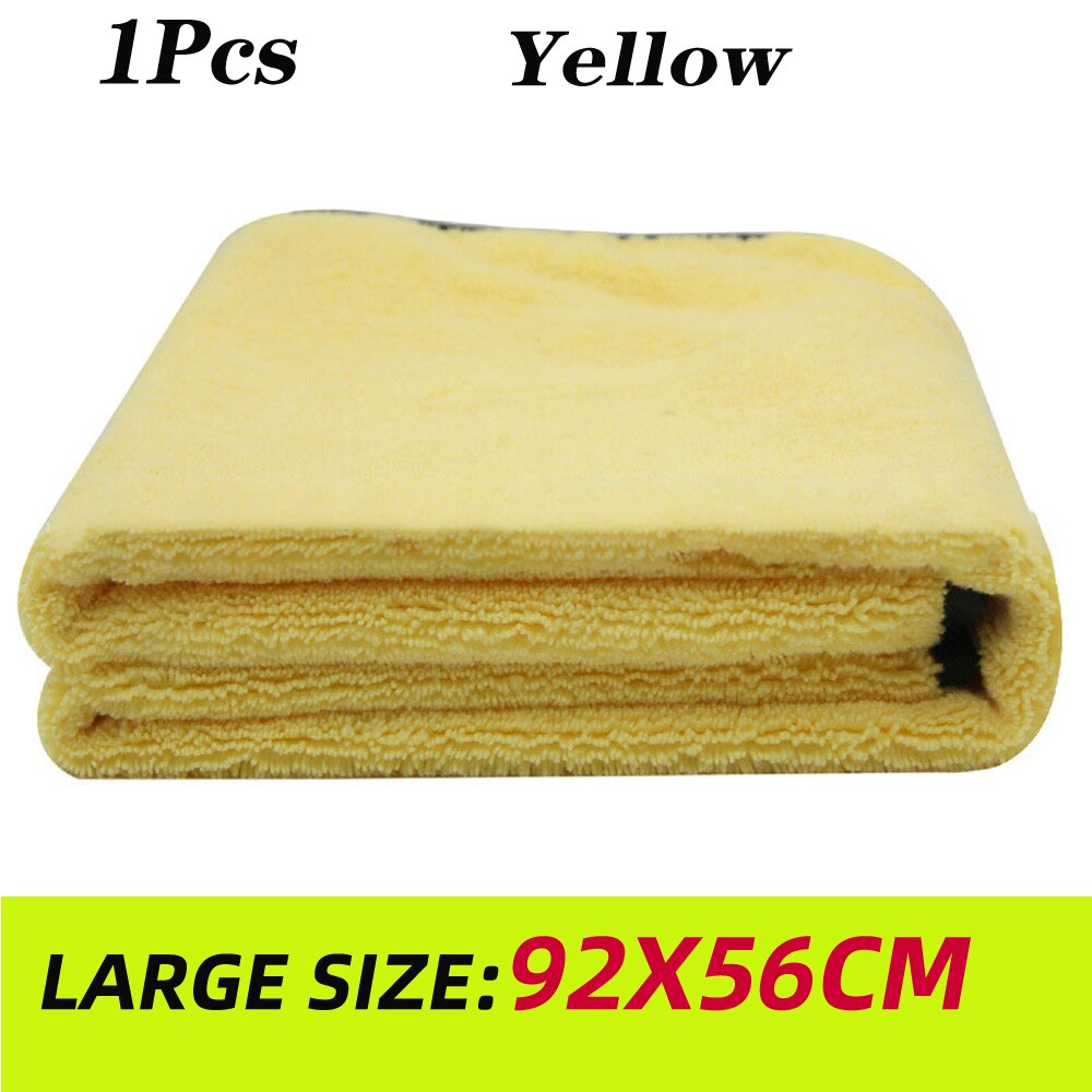 Mikrofiberhåndklæde bilrengøring tørringsklud hemming bilplejeklud detaljering vaskehåndklæde til toyota полотенце из микрофибры: 1pc 92 x 56cm