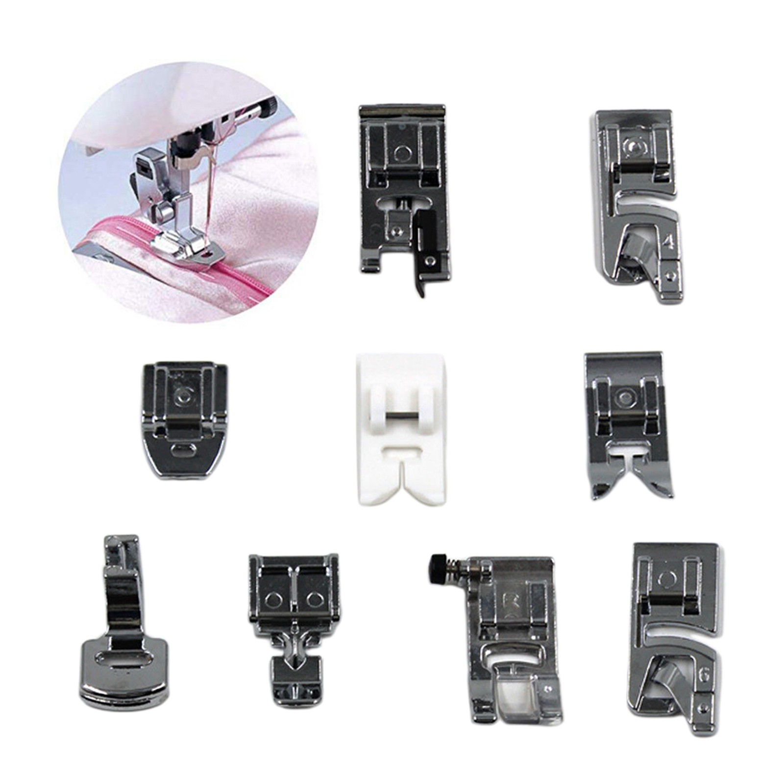 Singer Ritsvoetje 9 Pcs Huishoudelijke Binnenlandse Naaimachine Rits... – Vicedeal