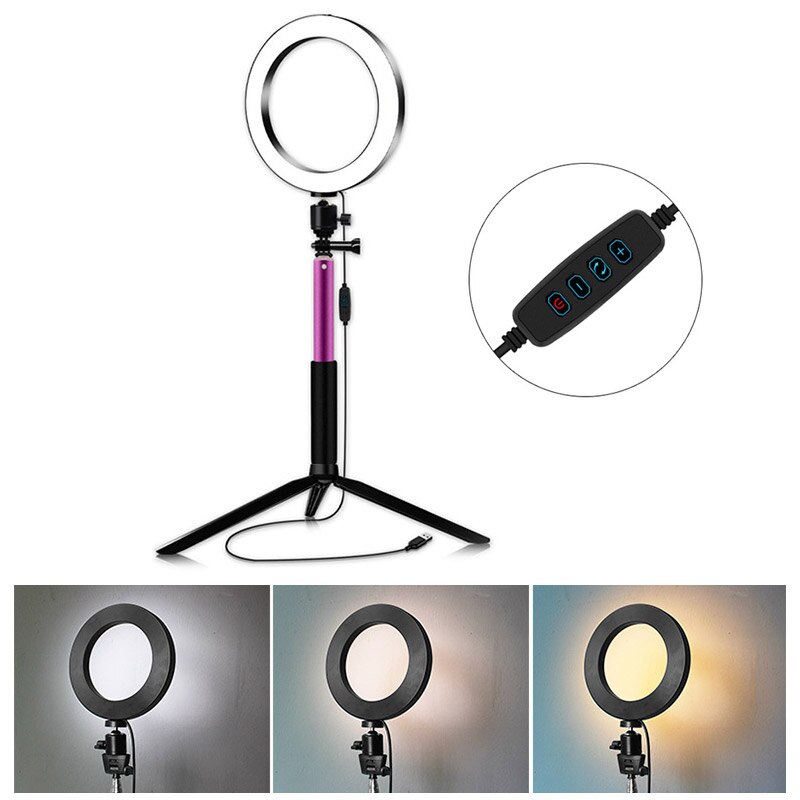 Led Ring Licht Lamp Selfie Make Up Schoonheid Licht Dimbare Studio Camera Telefoon Video Make-Up Licht