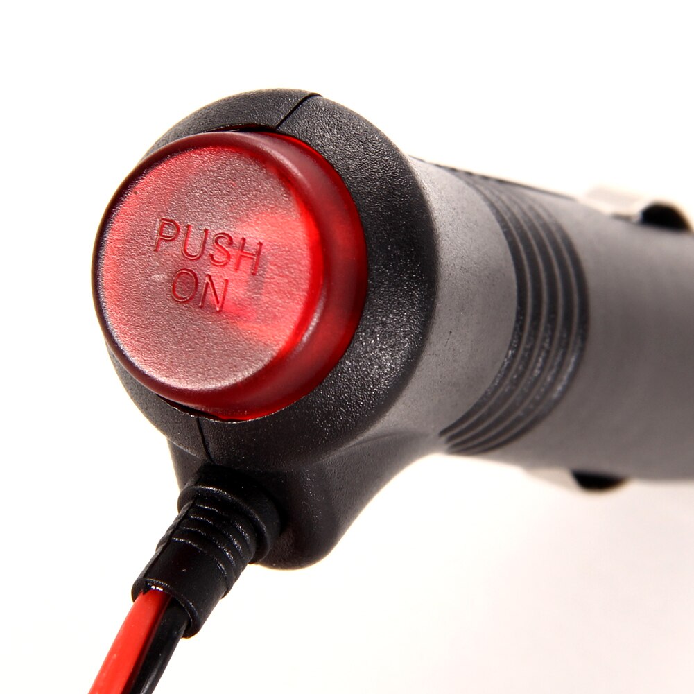 12V 24V Male Car Cigarette Lighter Socket Plug Connector On Off Switch 3M MGO3