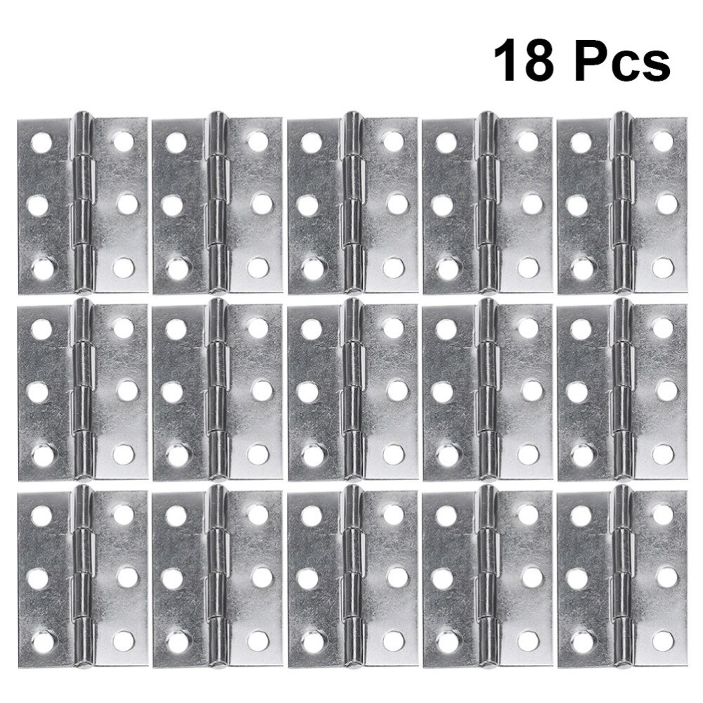 32 Uds 1,5 bisagra de puerta de pulgadas de acero inoxidable tapa bisagra contra solapa Backflap bisagra cajón bisagra de tope (Plata): Silver Silver 18pcs