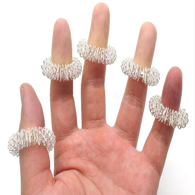 5Pcs Finger Massage Ring Acupuncture Ring Health Care Body Massager Relax Hand Massage Finger Lose Weight