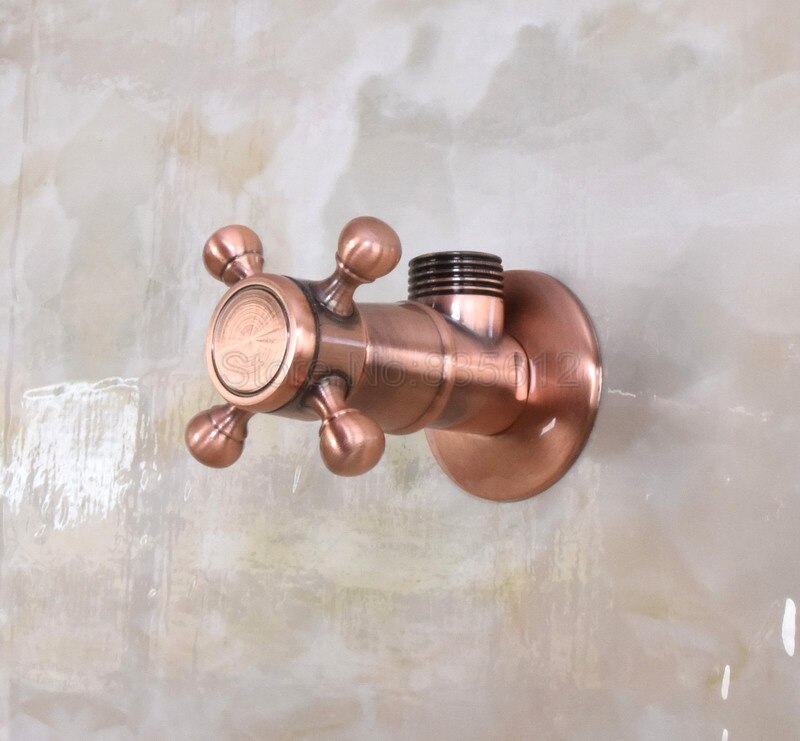 Antique Red Copper 1/2"malex 1/2" male Brass Bathroom Angle Stop Valve Filling Valves Bathroom tav012