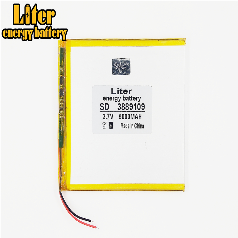 Lithium-Ion Battery - 5000mAh Polymer - 3.7V - Rechargeable - for 7, 8, 9 Inch Tablet PCs