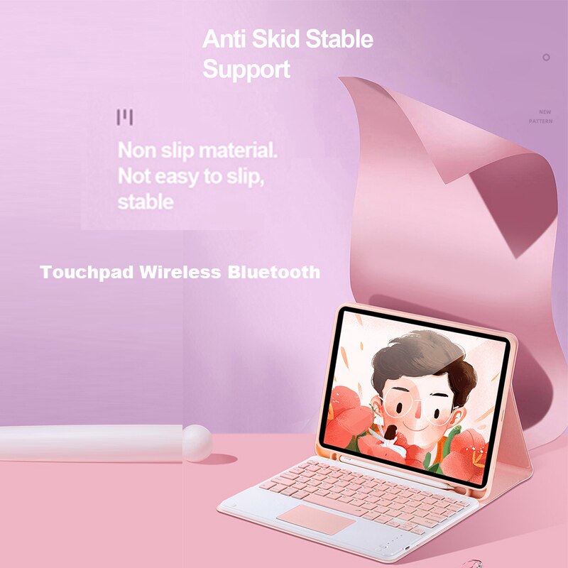 Generatie Magic Bluetooth Toetsenbord Met Touchpad Tablet Case Voor Apple Ipad Air Pro 10.5 10.2 Doek Lederen Tab Case