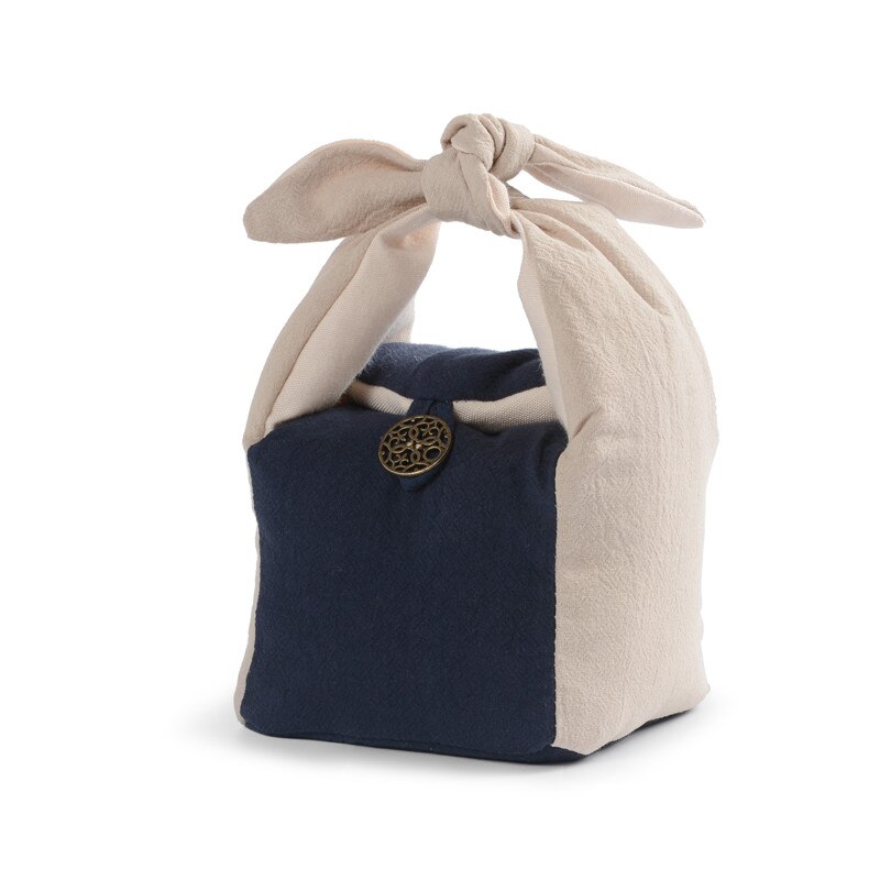 Bolsa de almacenamiento Vintage de algodón y lino para tetera, bolsita de té para viaje, fácil de llevar, accesorios para la ceremonia del té, novedad: A