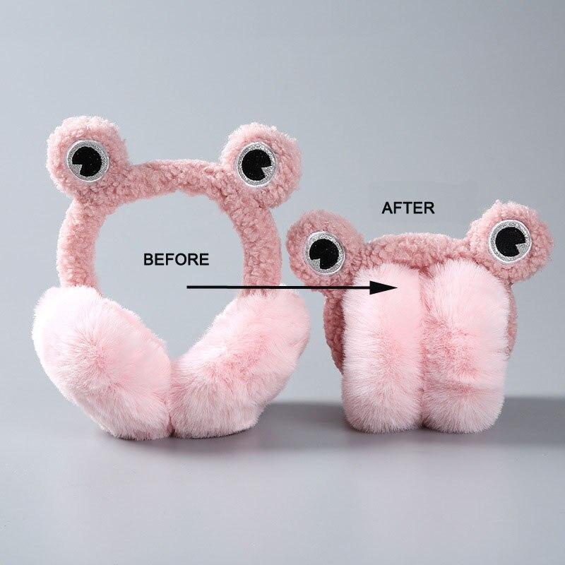 Winter Earmuffs Cute Frog Earmuffs for Women Warm Ear Muffs Ski Outdoor Headband Earphone Protect Christmas for Kid: frog 6