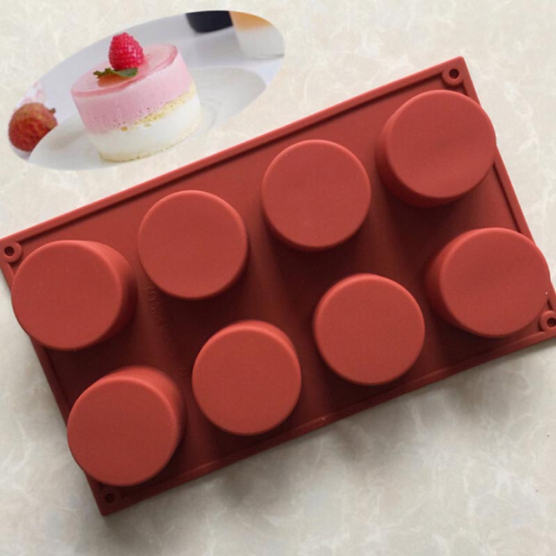 Cavity Round Cylinder Soap Mold Cupcake Silicone Mold Handmade Cylinder Mold for Cake, Bread, Cupcake, Cheesecake, Cornbread