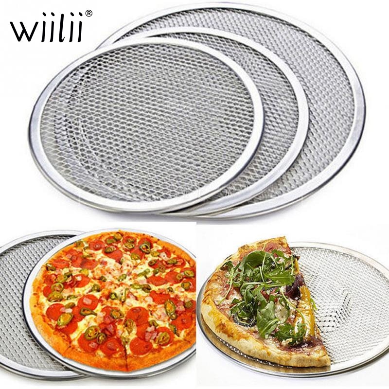 Non-stick Pizza Screen Pan Bakplaat Metalen Net In Multi-size Aluminium Pizza Stenen Voor Keuken Koken gereedschap