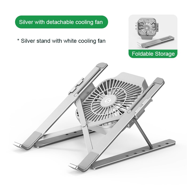 Adjustable Laptop Stand With Cooling Fan Folding P... – Vicedeal