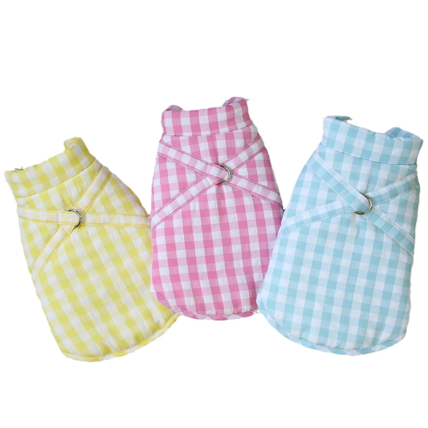 Herfst- en winterparka's voor huisdieren, geruite parka's, buitenjassen voor honden, antislipjassen, teddybeer, kleding voor kleine honden en katten, puppykleding