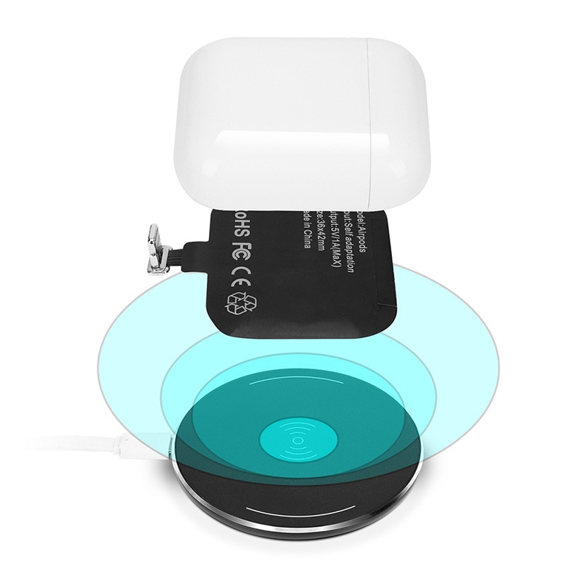 Mini Wireless Charger Protective Case Wireless Charging Receiver Adapter Accessories for AirPods QI wireless charging standard