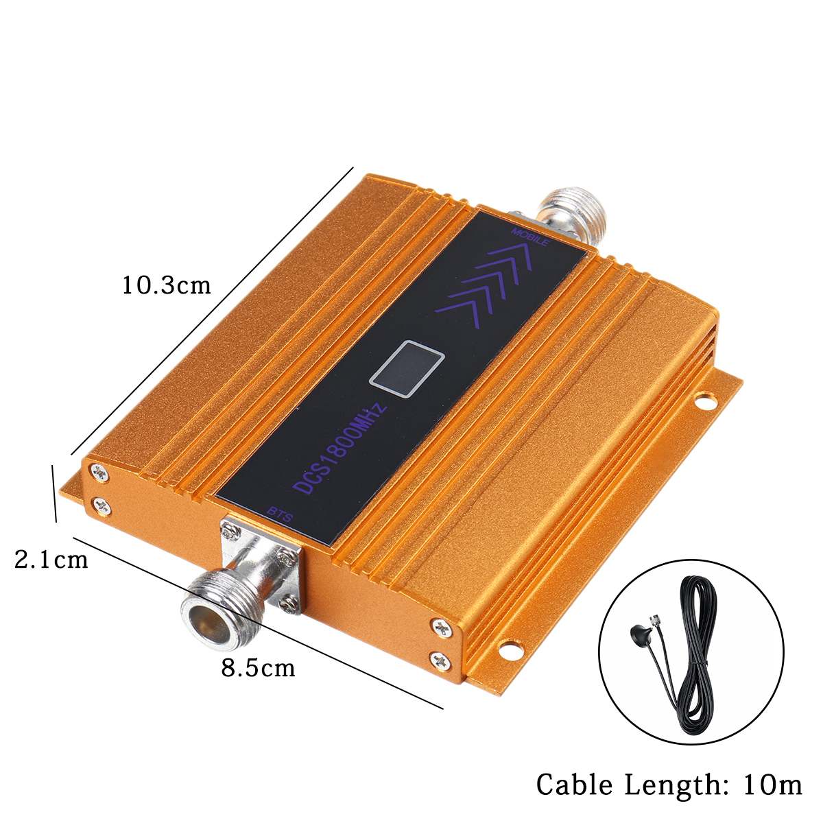 Dual-Antenna 4G Signal Booster Repeater Cell Phone GSM 2G 4G LTE 1800MHz LCD Display Home Mobile Phone DCS Signal Booster