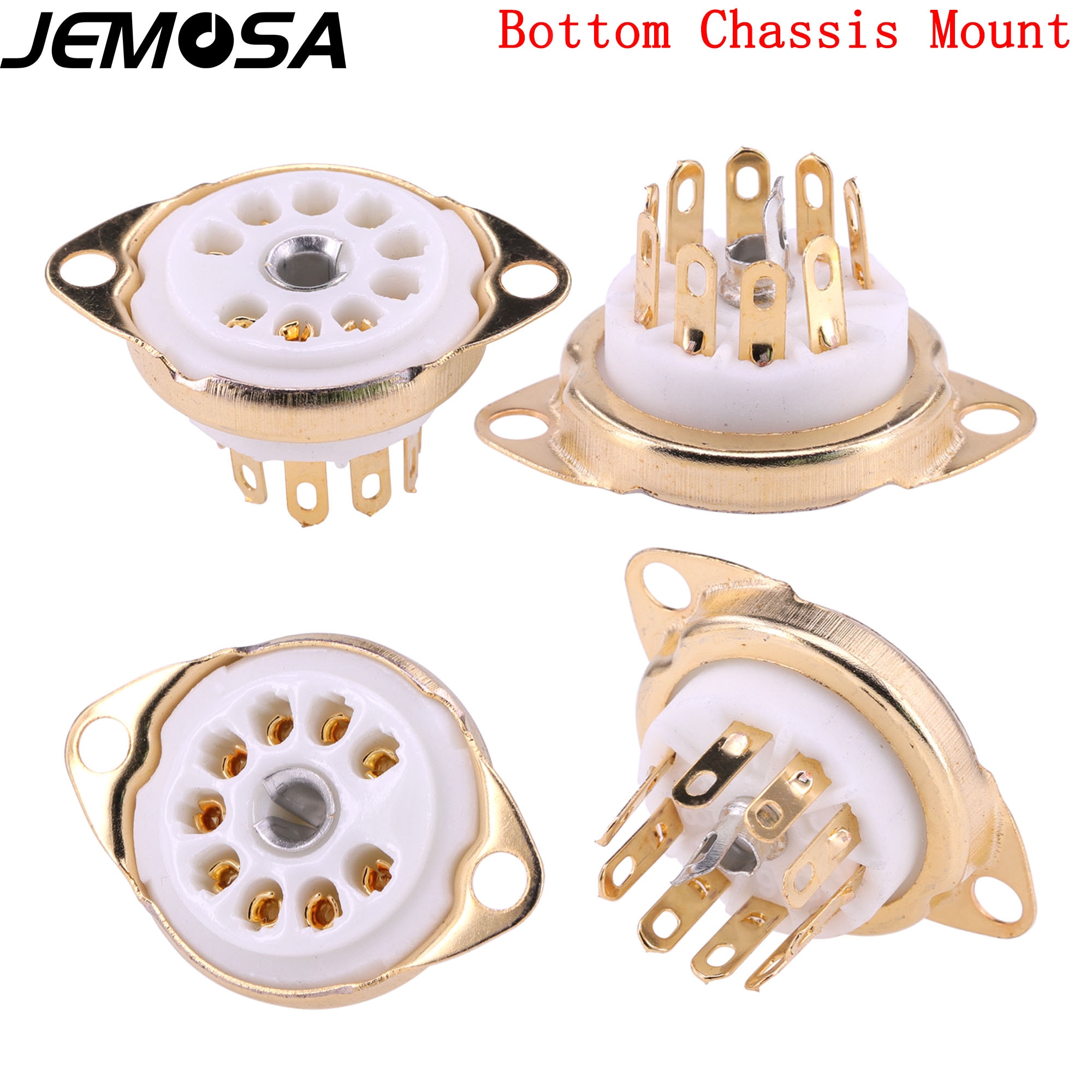 9pin Ceramic tube sockets GZC9-C B9A Valve Tube Base for 12AX7 ECC83 6922 ECC88 EL84 ECC82 12AU7 Vaccum Tube Amplifier Hifi