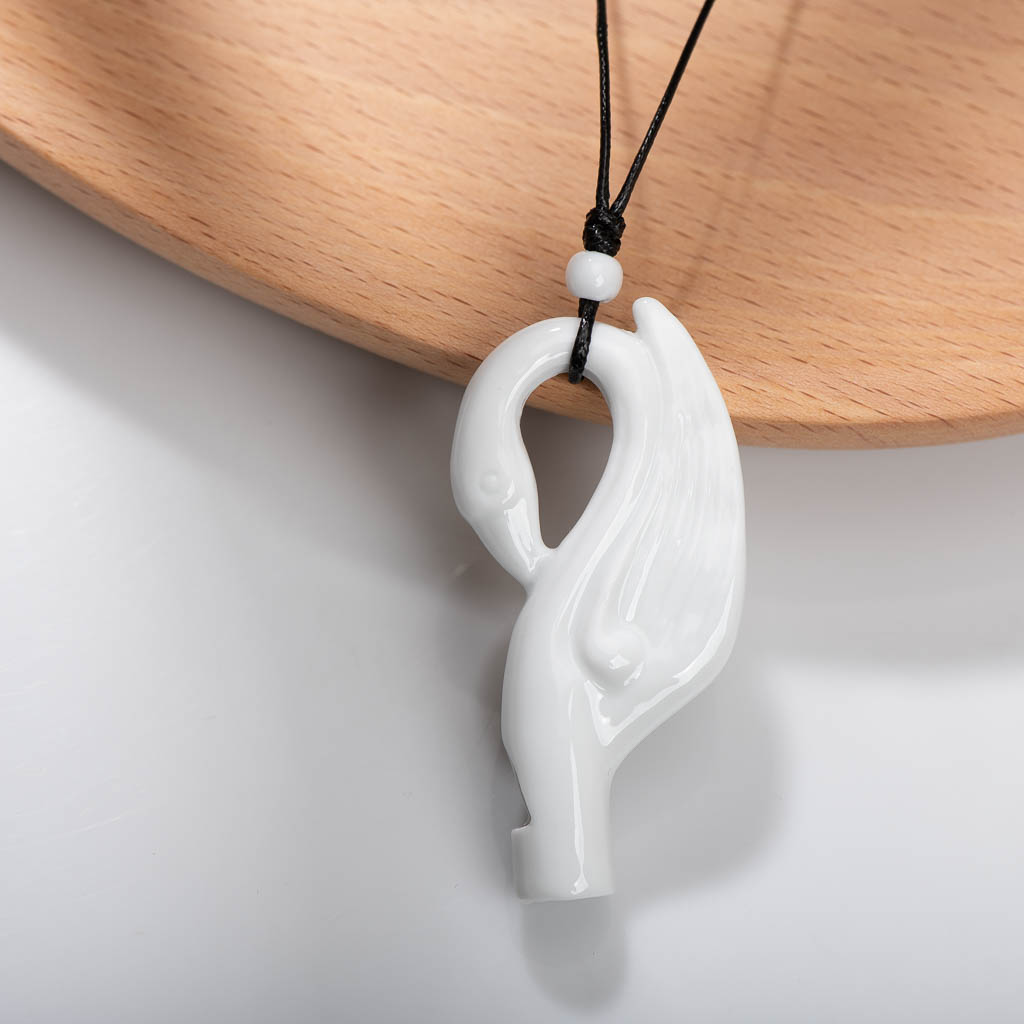 Collier en Céramique Inspiré du Dessin Animé pour Enfant, Parfait pour Amis et Étudiants, X410: Couleur or jaune pâle