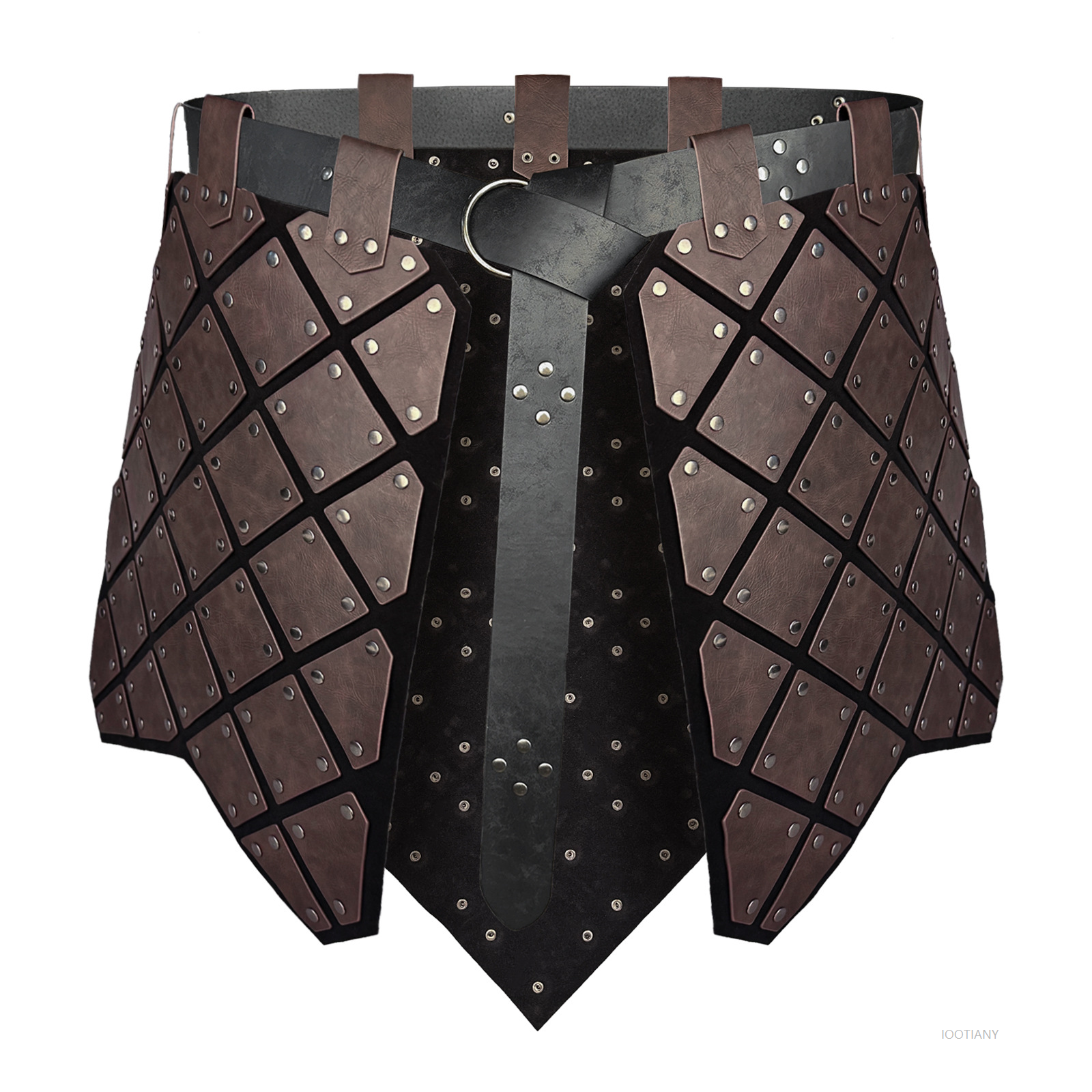 Adult Medieval Roman Legionary Gladiator Battle Belt Skirt Pu Leather Steampunk Armor Halloween Party Knight Skirt Armor Costume