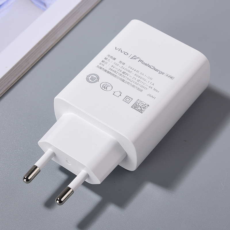 Original Vivo 44W Fast Charger EU/US FlashCharge 2.0 Adapter Type C Cable For VIVO Y100 Y100i Y36 Y78t X70 X60 IQOO Neo 5 Z5X Z6: IL