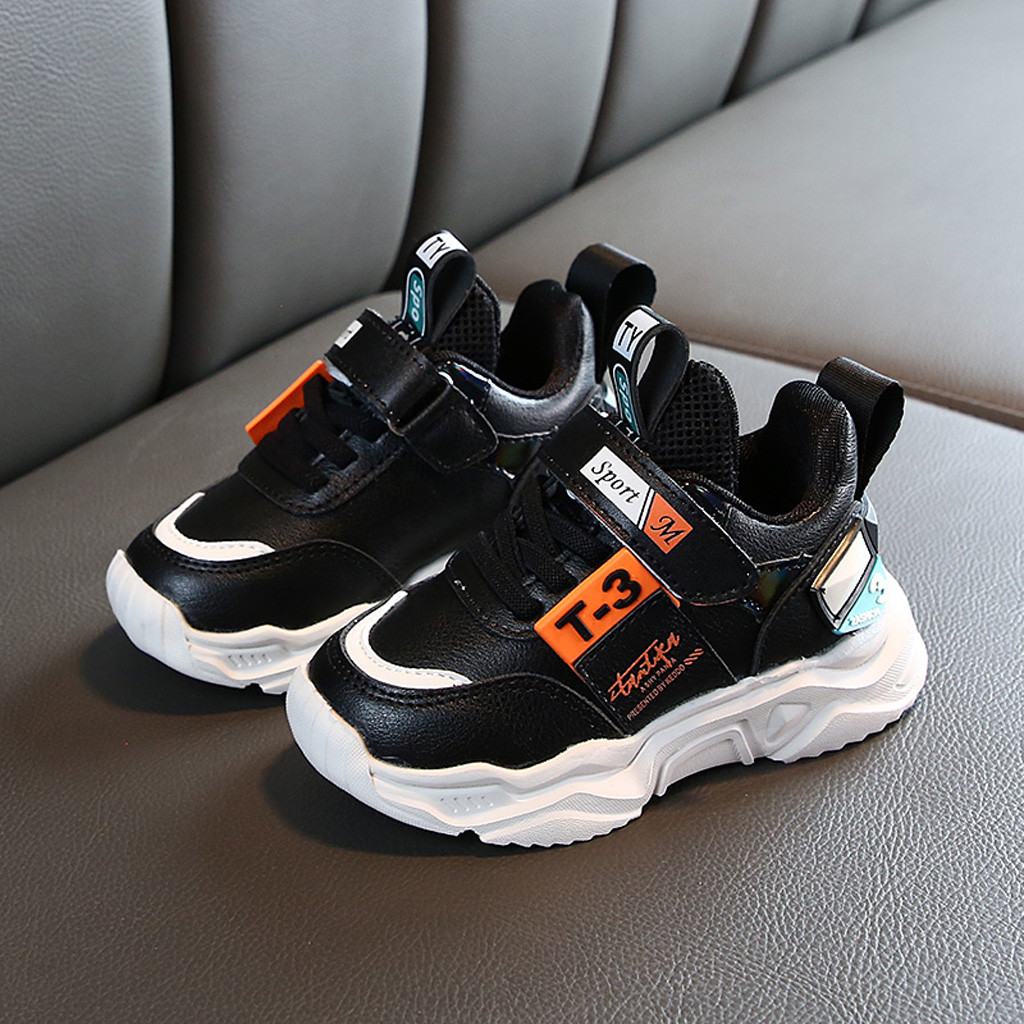 Arloneet Kinderen Outdoor Lichtgewicht Ademend Casual Schoen Kinderen Baby Jongens Meisjes Antislip Sport Run Sneakers Schoenen CN21: BK / 27