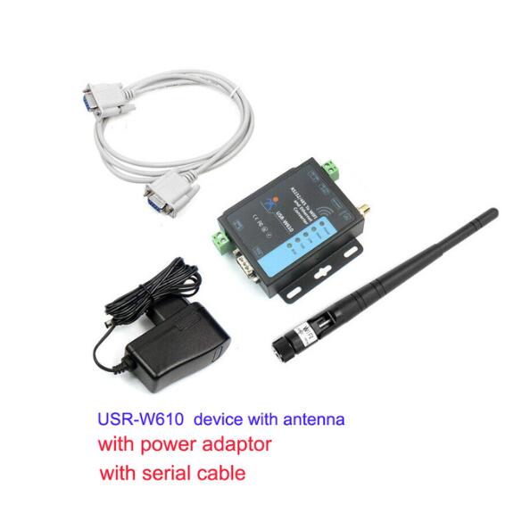 USR-W610 Serial to WiFi Ethernet Wireless Converter RS232 RS485 Serial Server: WHITE