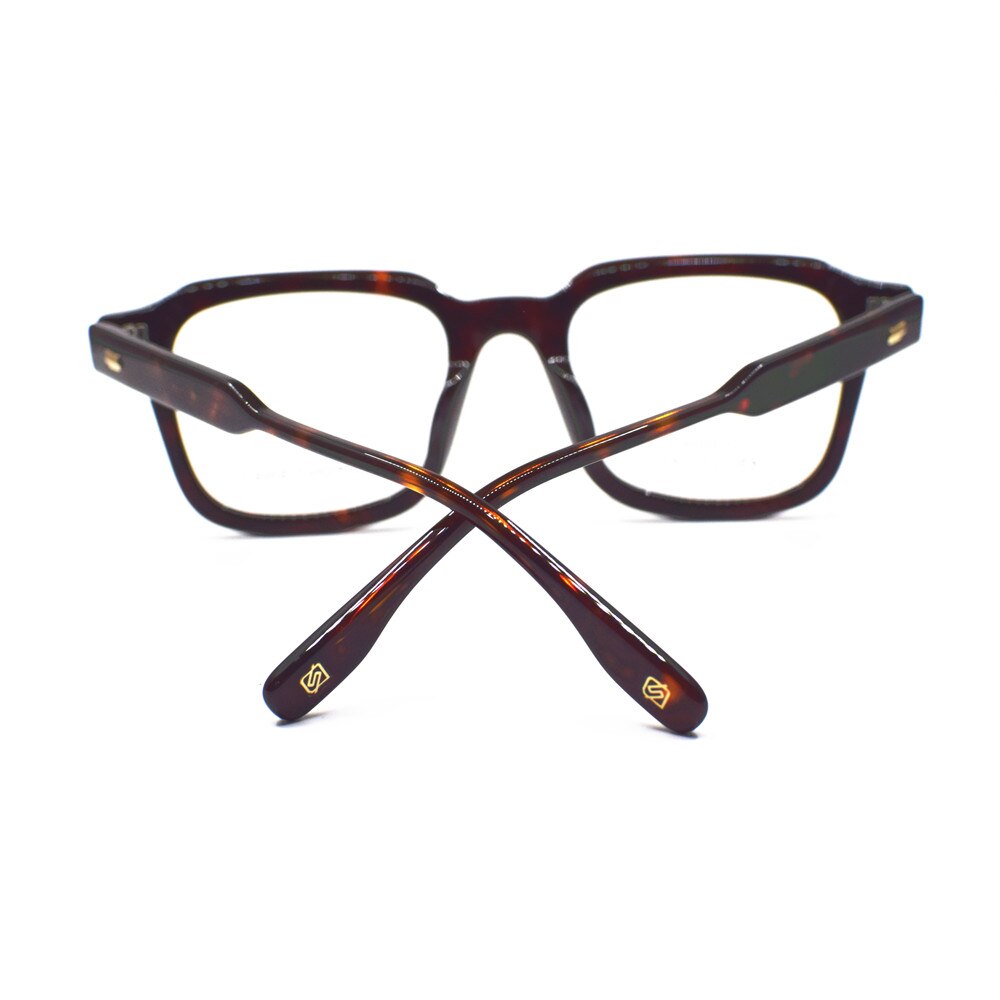 Vintage Acetaat Volledige Rand Vierkante Brilmonturen Mannen Vrouwen Rx Staat Hand Gemaakt Bril Top