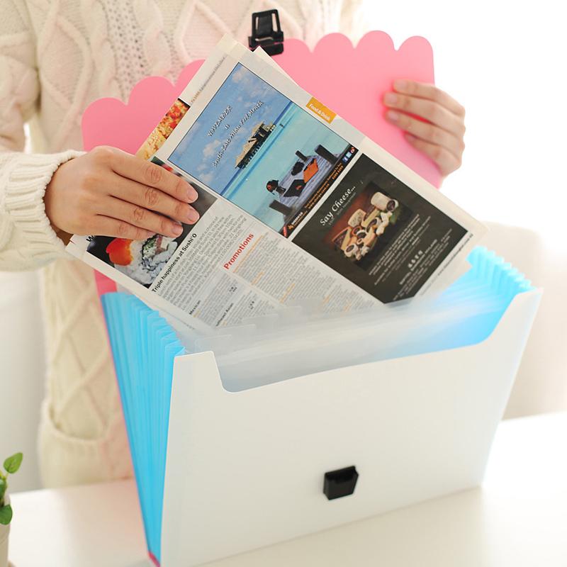 13 layers PP Office and Children Document collection ordner Document carpeta Paperso A4 Bag Folder Pocket