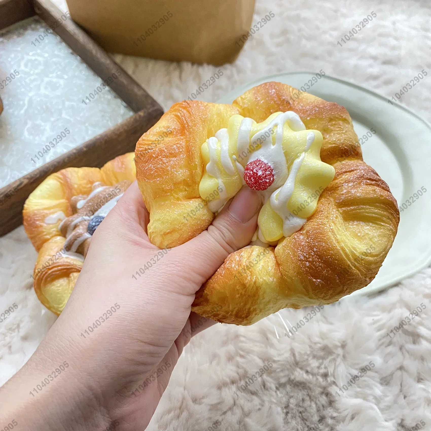 Brood Cake Toast Squishy Langzaam Stijgende Bakkerij Collectie Squishy Langzaam Rebound Squeeze Speelgoed Anti Stress Release Hand Relax Speelgoed: Licht Geel