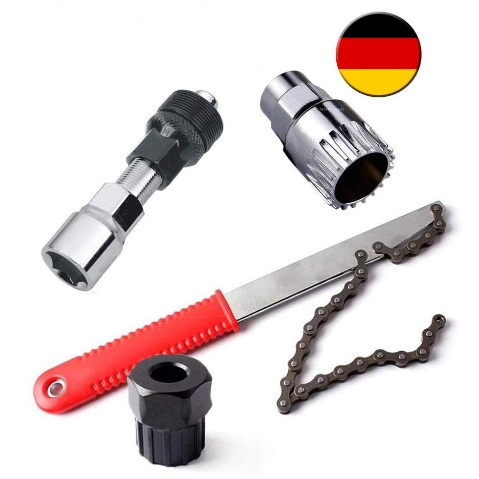 Fahrrad-Reparatur-Werkzeug-Set 7-teilig – Mit Kettenbrecher, Kurbelabzieher, Kassettenentferner & Mehr