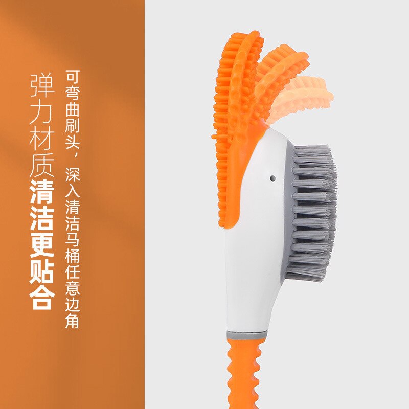 Nowa szczotka robić wc mało kaczka wielofunkcyjna, bezdotykowa szczotka robić toalety naścienna silikonowa szczotka robić wc