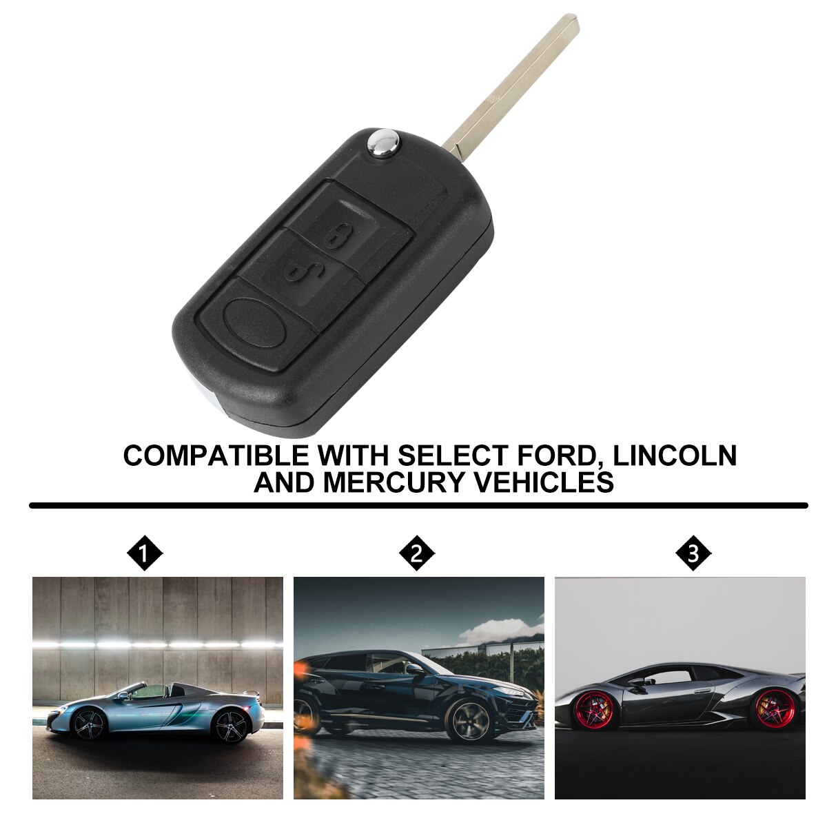 Keyless Fits Range Rover Land Rover Discovery 3 Button Remote Key for Case
