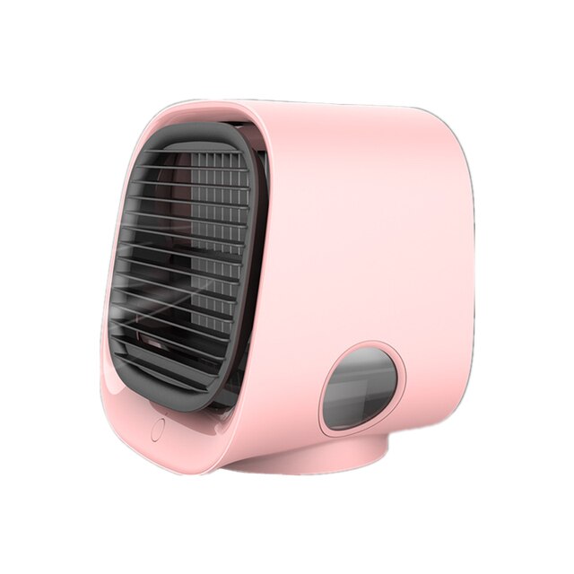 Zomer Apparaat Bureau Mist Spray Airconditioner Ventilator Met Led Nachtlampje Voor Thuis Kamer Stille Usb Water Luchtkoeling Elektrische fan: Roze