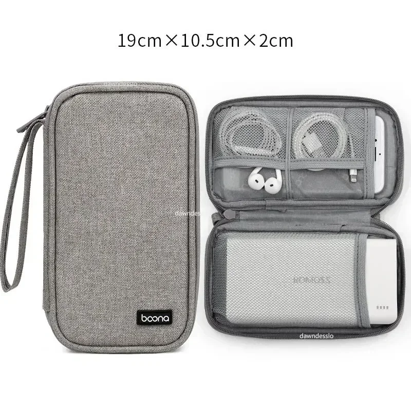 Kabel Aufbewahrung tasche wasserdichtes digitales elektronisches Zubehör Organizer tragbare Reise kabel Organizer Fall für Kabel ladegerät: Black