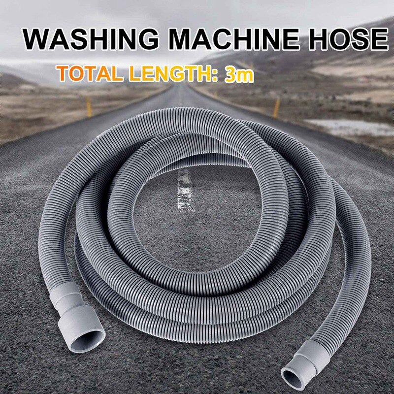 2X Automatic Drum Washing Machine Drain Pipe Drain Hose Fittings, 3 Meter