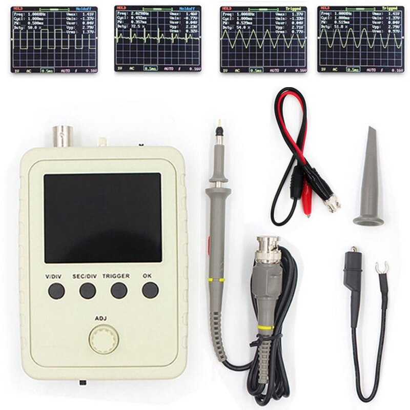 2,4 zoll TFT DIY Digitale Oszilloskop Bausatz mit Energie Adapter und BNC-Clip Kabel Sonde DS0150 (EU Stecker)