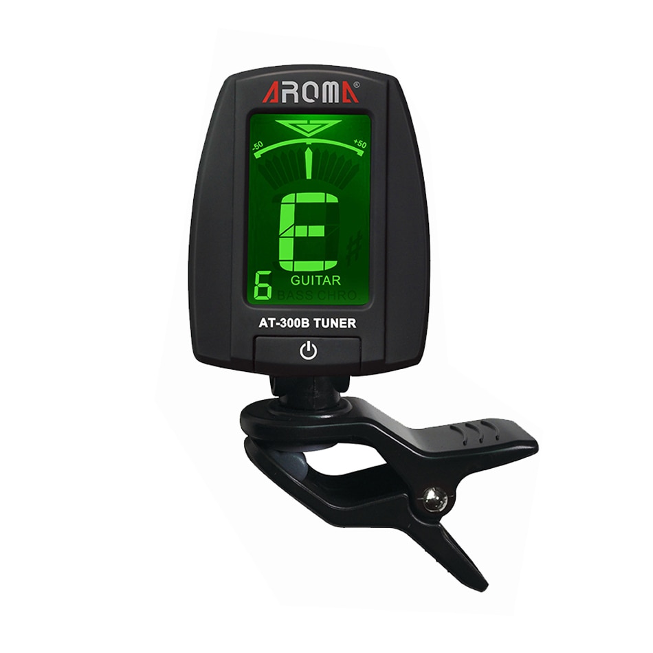 Aroma AT-300B Professionele Gitaar Bas Chromatic Clip Op Digitale Tuner Draaibaar 360 Graden LCD Display