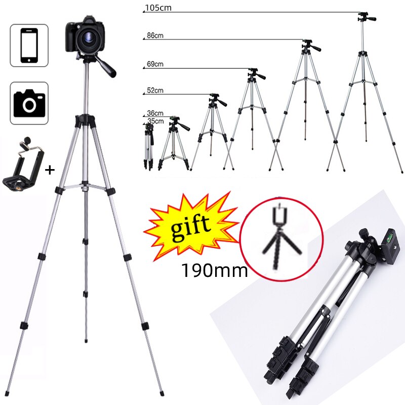 Trípode extensible para cámara Digital de teléfono inteligente Nikon, para iPhone 6, 6s, 7