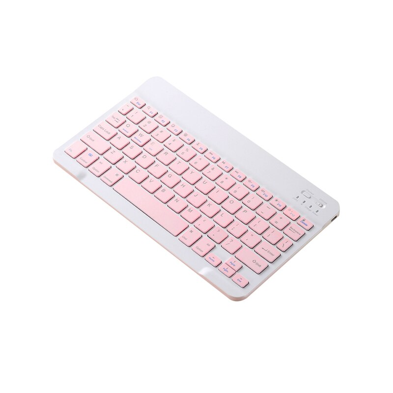 Przenośna multimedialna bezprzewodowa klawiatura Bluetooth dla iOS Android Tablet PC ładowalna klawiatura dla ipada klawiatura Bluetooth nowość: pink