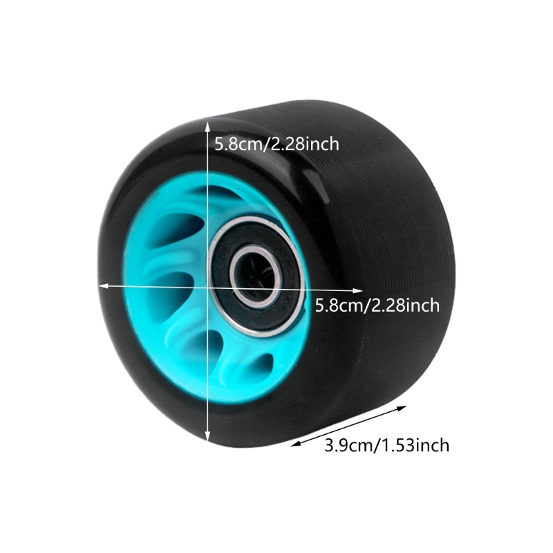 Rueda monopatín con rodamientos, juego ruedas para patines, accesorio para patines doble rueda repuesto para