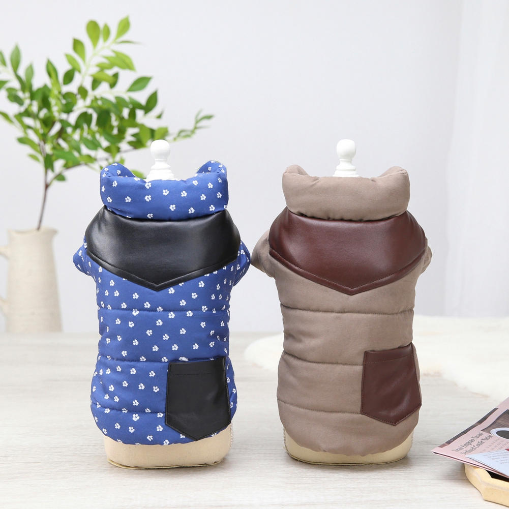 Haustier Winter Wasserdichte Jacke Yorkshire Terrier Unten Mantel Hunde Warme Leder Tasche Baumwolle Mantel Bulldogge Kleidung Neue