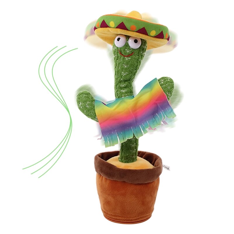 Dansen Cactus Elektronische Cactus Speelgoed, Elektronische Trillingen Dansen Cactus, Zingen En Swingende Stro Hoed Potplanten