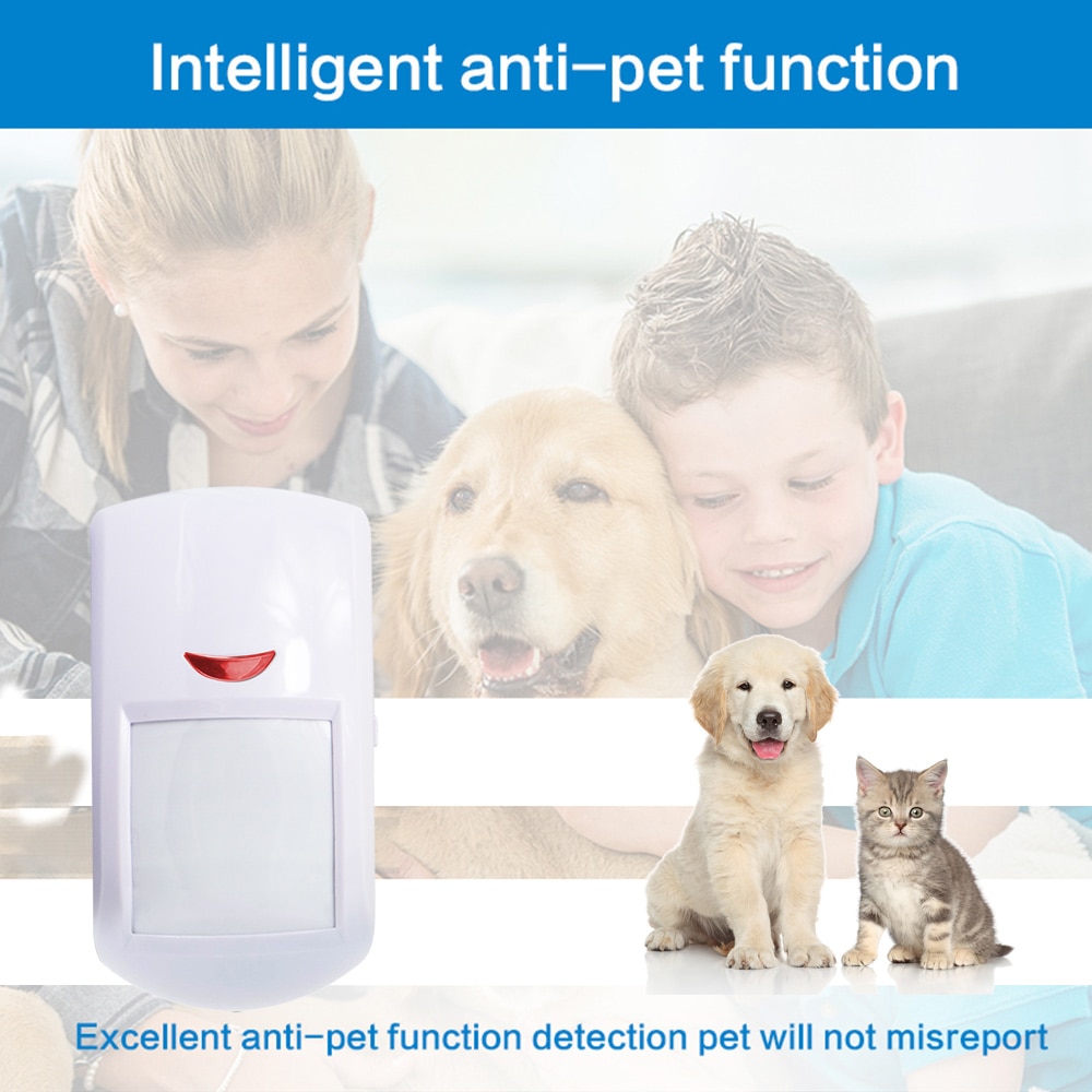 Mulo PA96 Pet Immune Pir Bewegingsmelder Infared Sensor Compatibel 433Mhz EV1527 Alarmsysteem