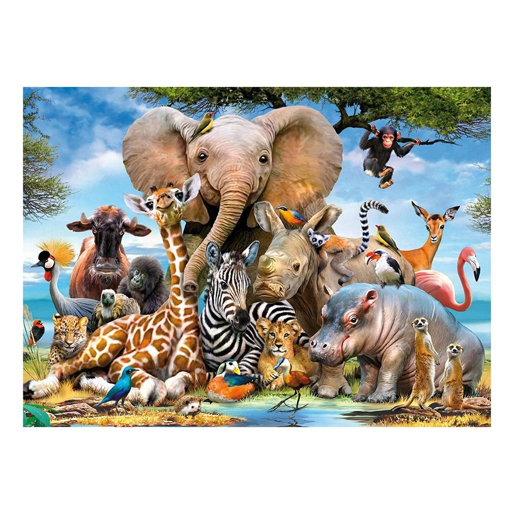 1000 Pcs Legpuzzels-Animal World, Educatief Intellectuele Decompressing Leuk Spel Voor Kinderen Volwassenen