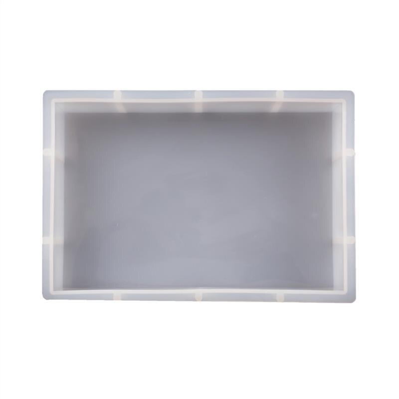 Moule en résine époxy cristal, grand Cube géométrique, échantillon amour rond Rectangle, moule en Silicone: 01