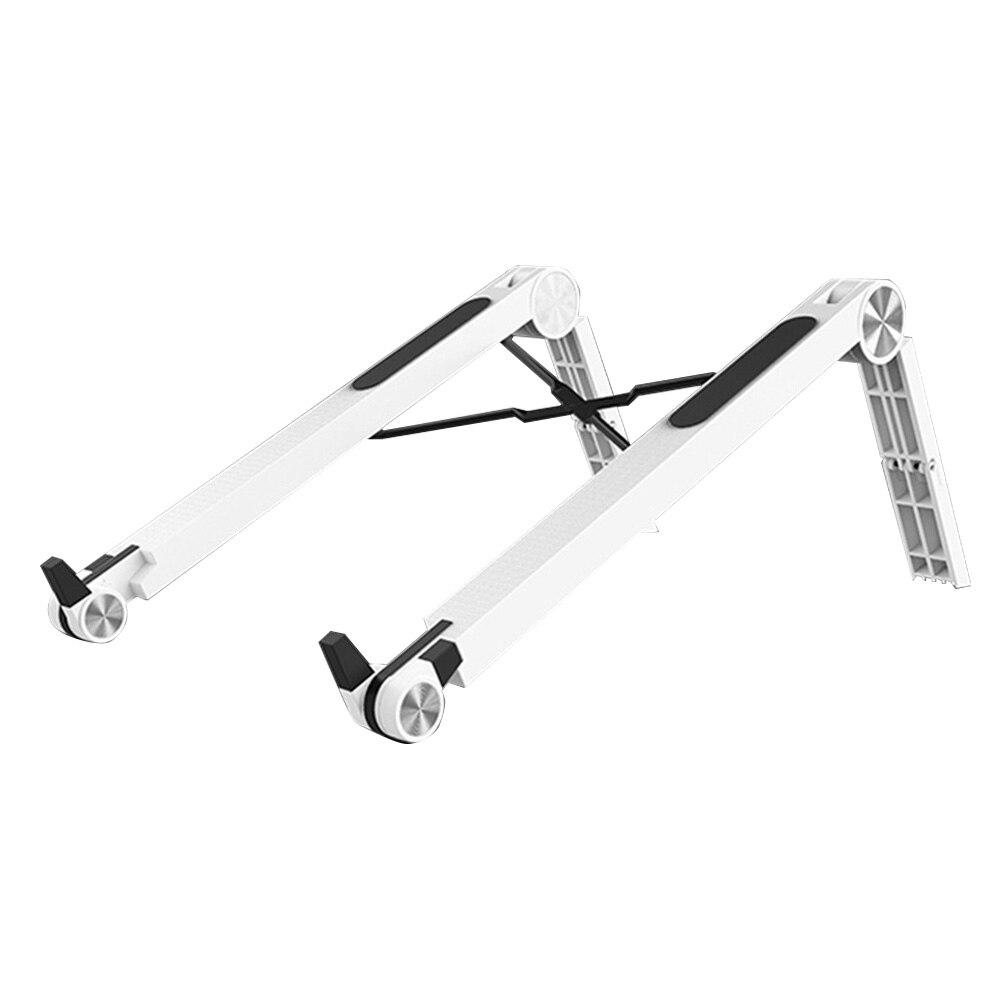 Foldable Laptop Tablet Stand With Cooling Fan Heat Dissipation Notebook Holder Pro Macbook Air Cooler Stand For Desktop: White