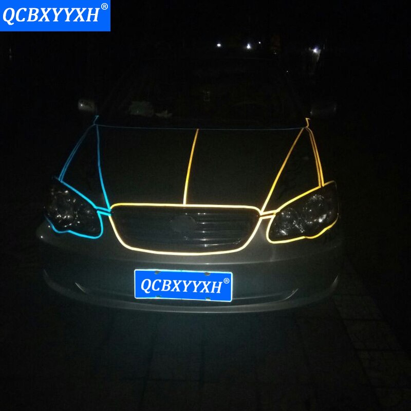 QCBXYYXH 5M * 1CM tiras reflectantes pegatinas coche-estilismo decoración de la motocicleta automóviles bicicletas de seguridad advertencia cintas para marcar