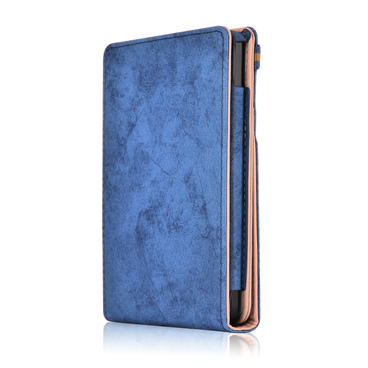 Ultradunne schokbestendige hoes voor de kobo clara clear  hd 6 inch (automatisch in- en uitschakelbaar, slim leer) voor de kobo clara hd-hoes: Sc-donkerblauwe-pen