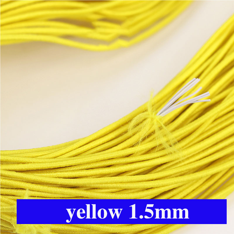 Cuerda elástica fuerte de 1,5mm, banda elástica colorida de , cordón de goma para costura DIY, joyería, manualidades, accesorios