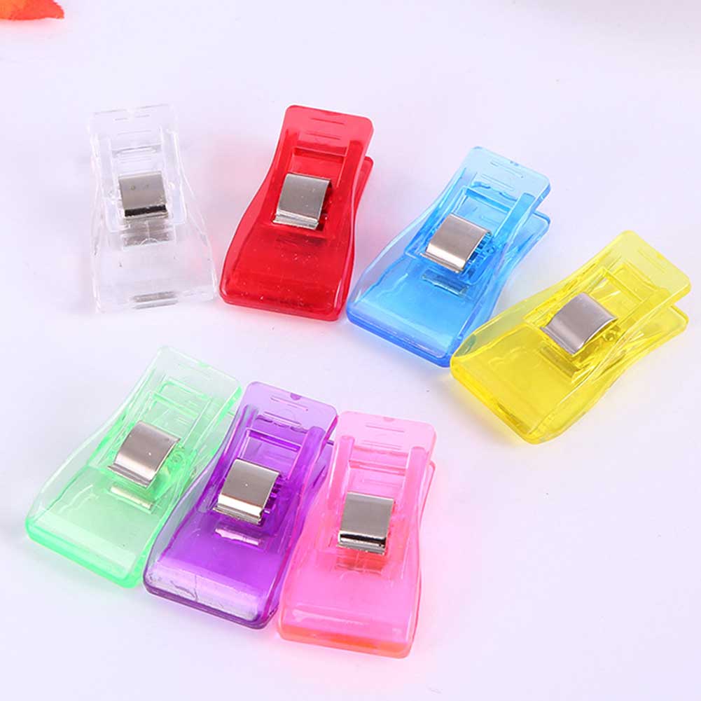 50pcs Sewing Clip Plastic Clamp DIY Practical Fastener Home Fabric Craft Multicolor Patchwork Tool Knitting Easy Apply
