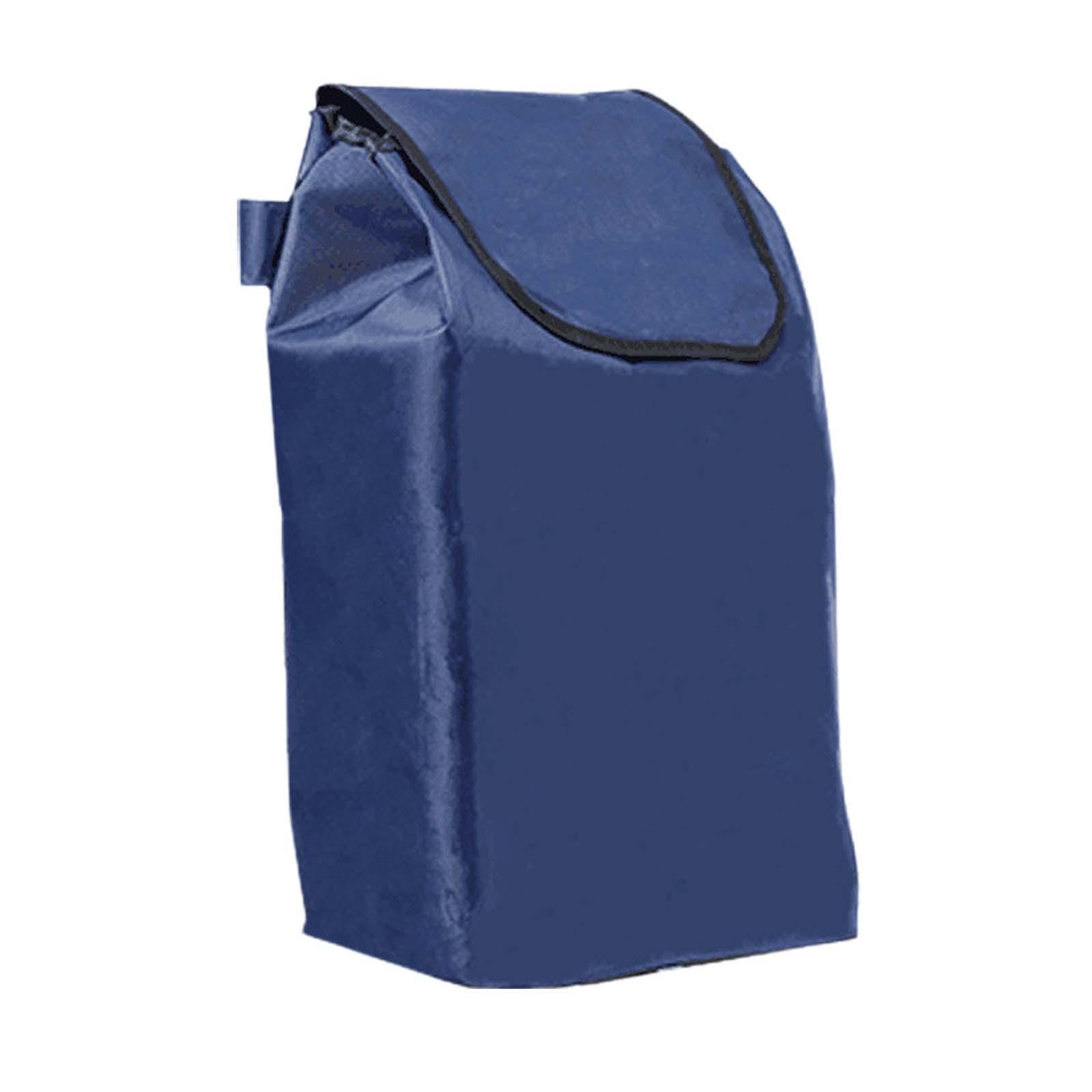 Kundvagnspåse hållbar vattentät stor kapacitet vikbar för inomhusmatvagnar kundvagnar: Svart