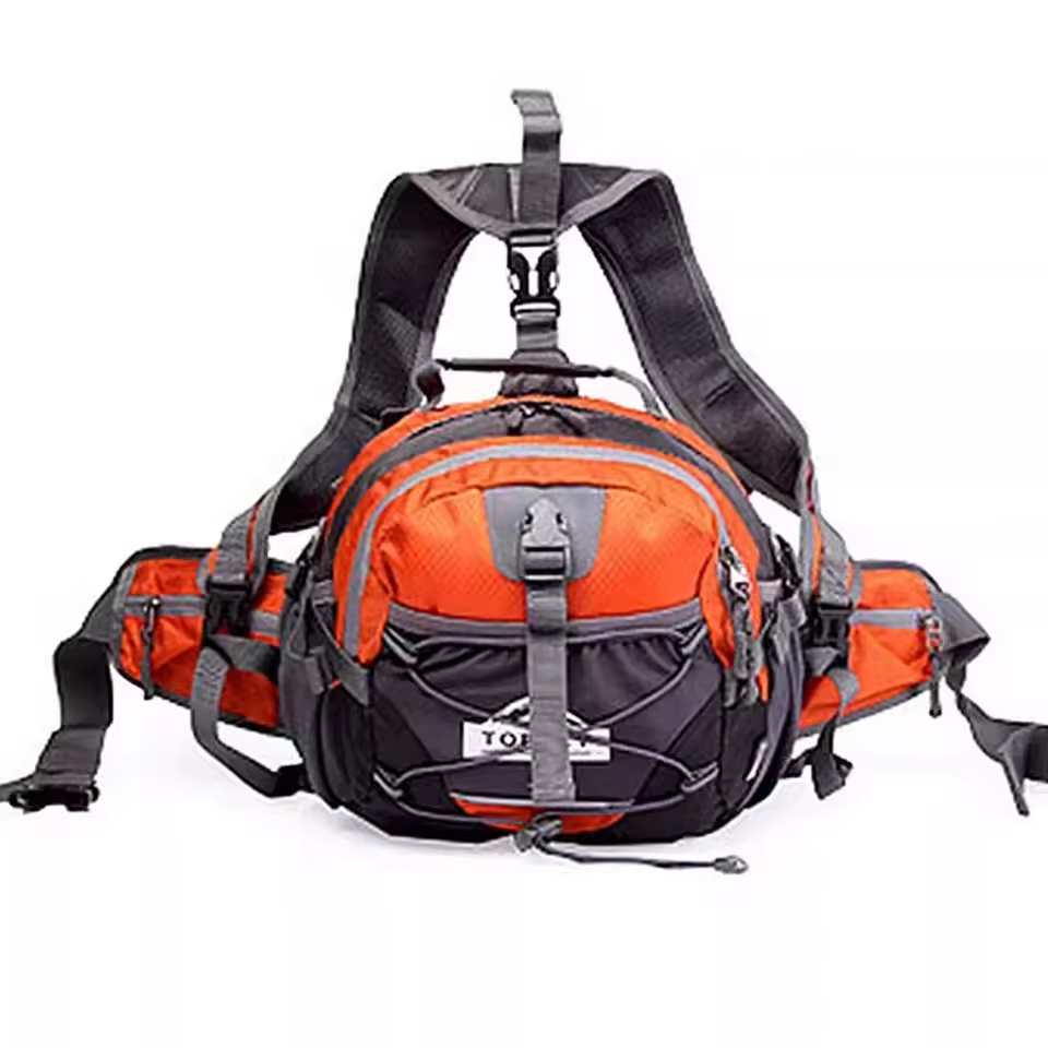 draussen Bergsteigen Taille Tasche 18L Multifunktionale Sport Reise Taille Pack Große Kapazität Umhängetasche Schulter Handtasche Rucksack: orange