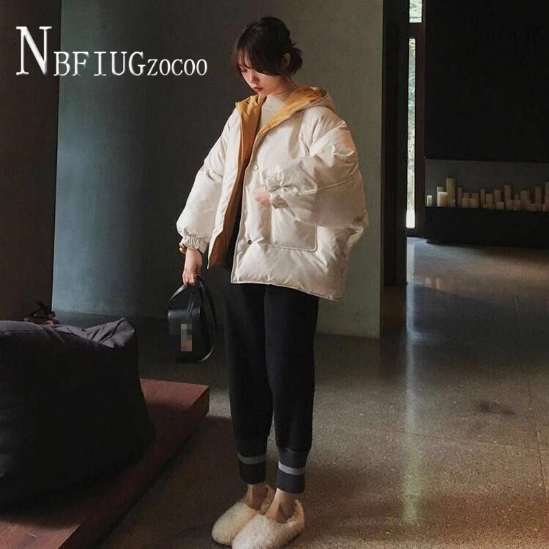 Veste Double face pour femme, parka épaisse, Style pain, hiver